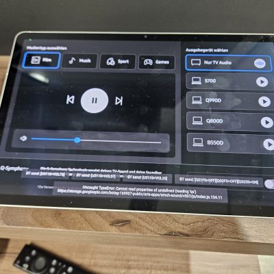 Samsung Auris Soundbar UX Tablet